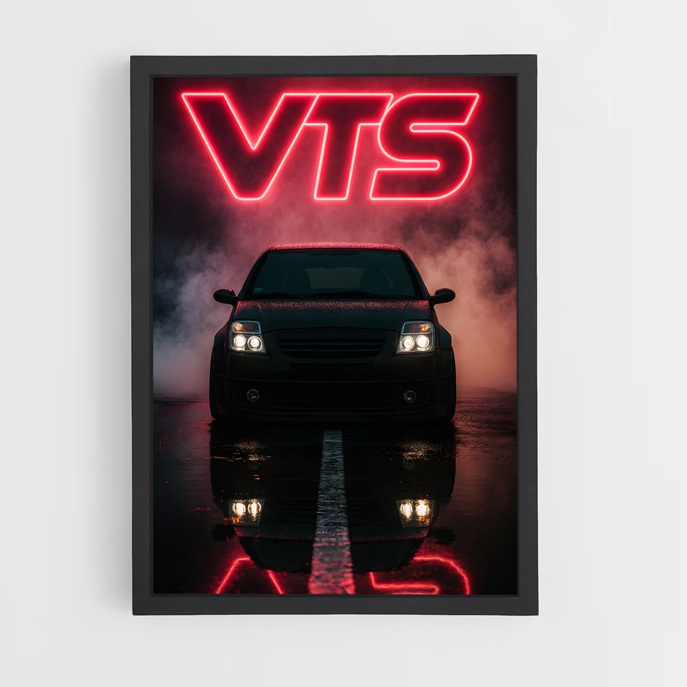 Poster Neon Parking – affiche Citroën (vue 2)